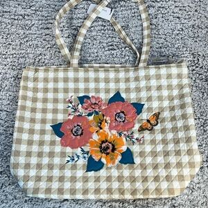 NWT Vera Bradley Vera Tote - Peach Blossom Picnic